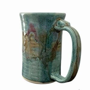 🔥FLASH SALE Studio Pottery Hand Thrown Mug Signed Calhoun 4.5”